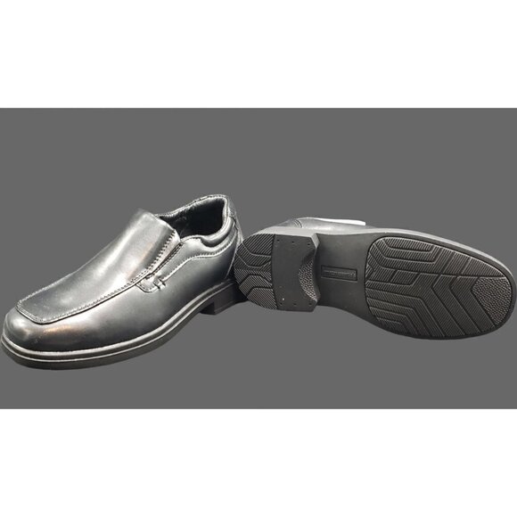 NWT Boys Child Sz 12 Loafers Dress Shoes Slide On Black Unisex Amazon Essentials - Picture 6 of 7
